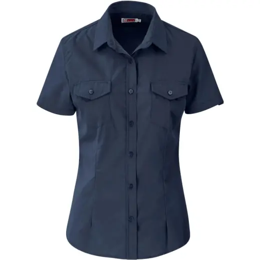 Ladies Short Sleeve Kensington Shirt Navy